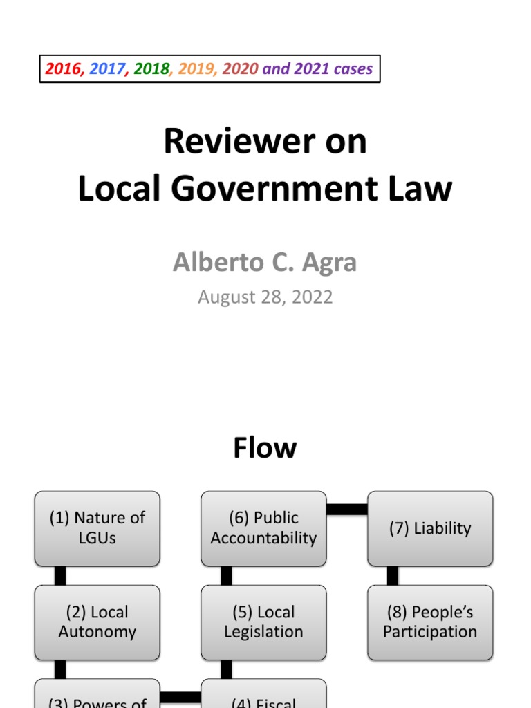 Local Government Law Overview | PDF | Taxes | Devolution