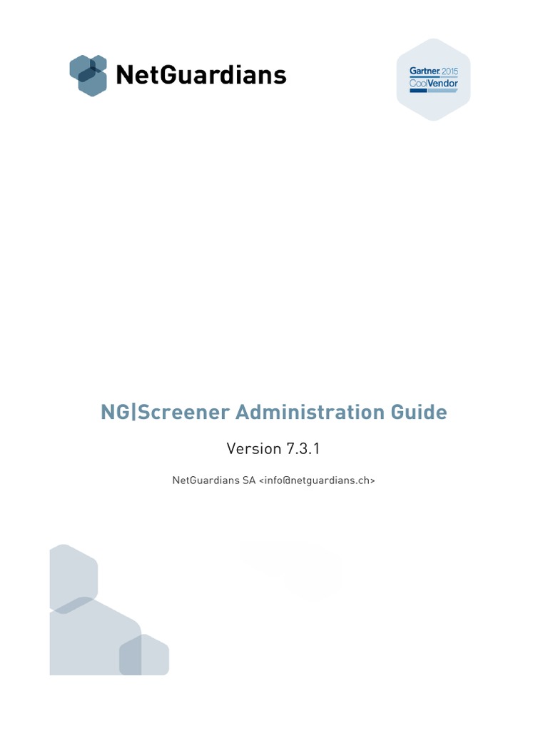 NetGuardian Screener Admin Guide 7.3.1 PDF Apache Spark Data