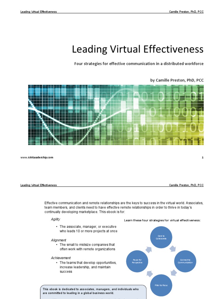 Strategies for Leading Virtual Teams | PDF | Leadership | Employment