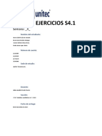 S4 - Guía de Ejercicios. Tarea 4.1. UV 04.11.2022