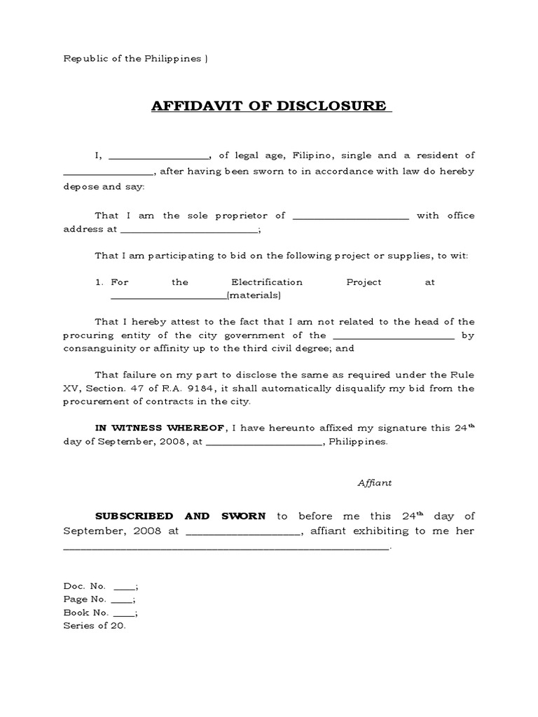 How Do I File An Affidavit For A Disclosure? – LFAFQ