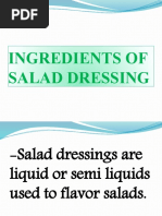 Lesson 3 Ingredients of Salad Dressing