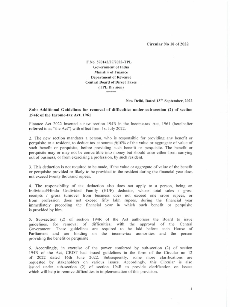 Circular No 18 2022 | PDF | Expense | Depreciation