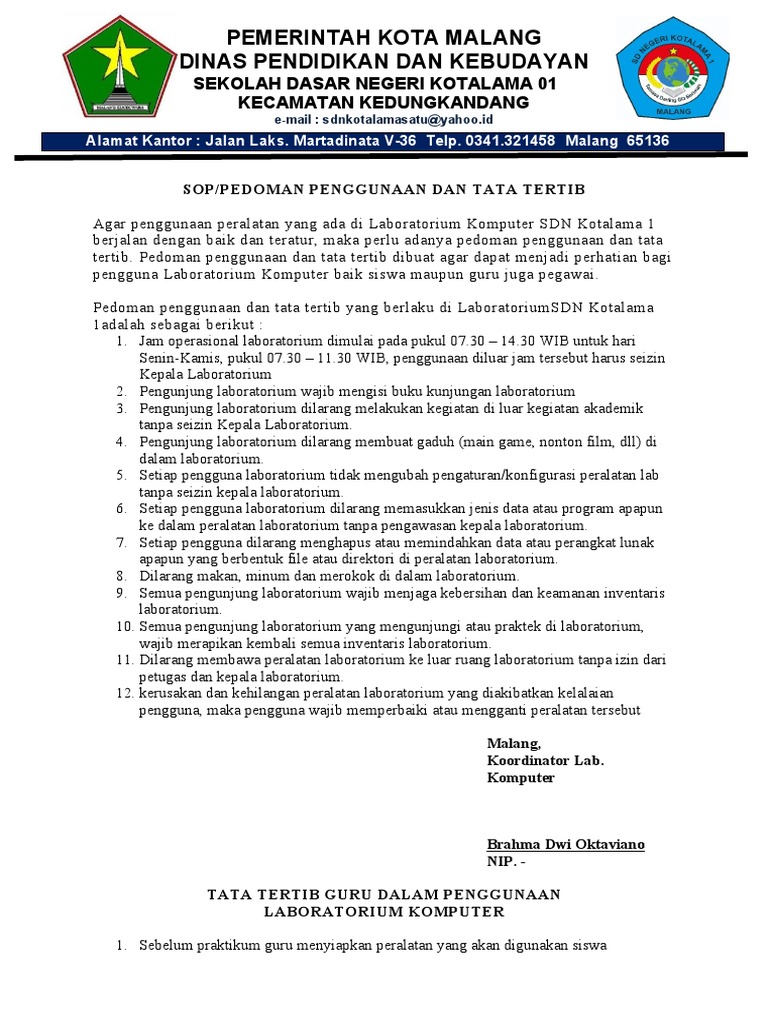 SOP Lab Komputer PDF