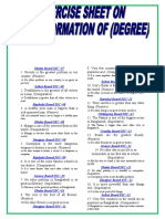 Transformation of Sentence (Degree) Exercise Sheet