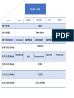 Horario Inicial 3 Años