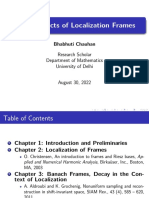 Some Aspects of Localization Frames: Bhabhuti Chauhan