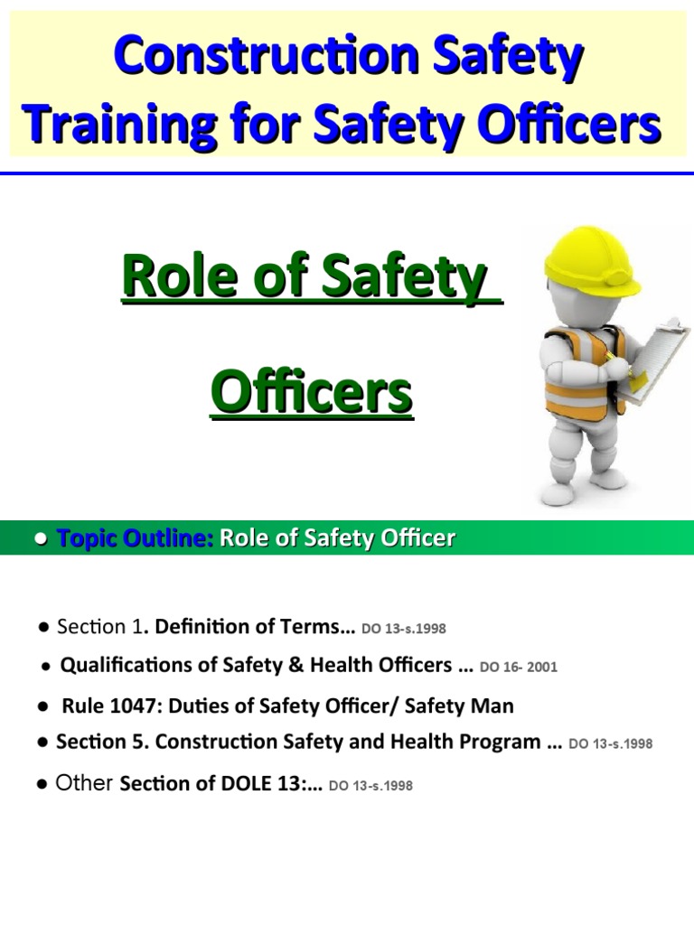 Role of Safety Officer | PDF | Occupational Safety And Health | Safety