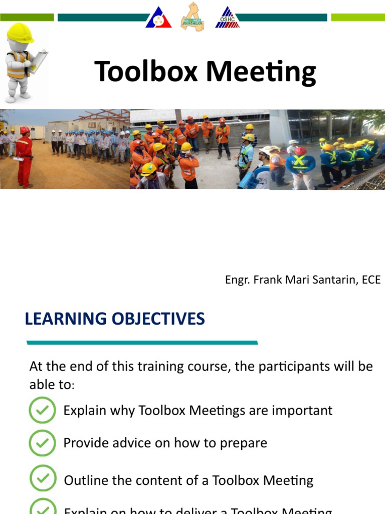 Toolbox Meeting PDF Occupational Safety And Health Employment