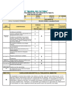 Informe de progreso del estudiante fatimista Jonathan David Rojas Armas del I.E.P María de Fátima