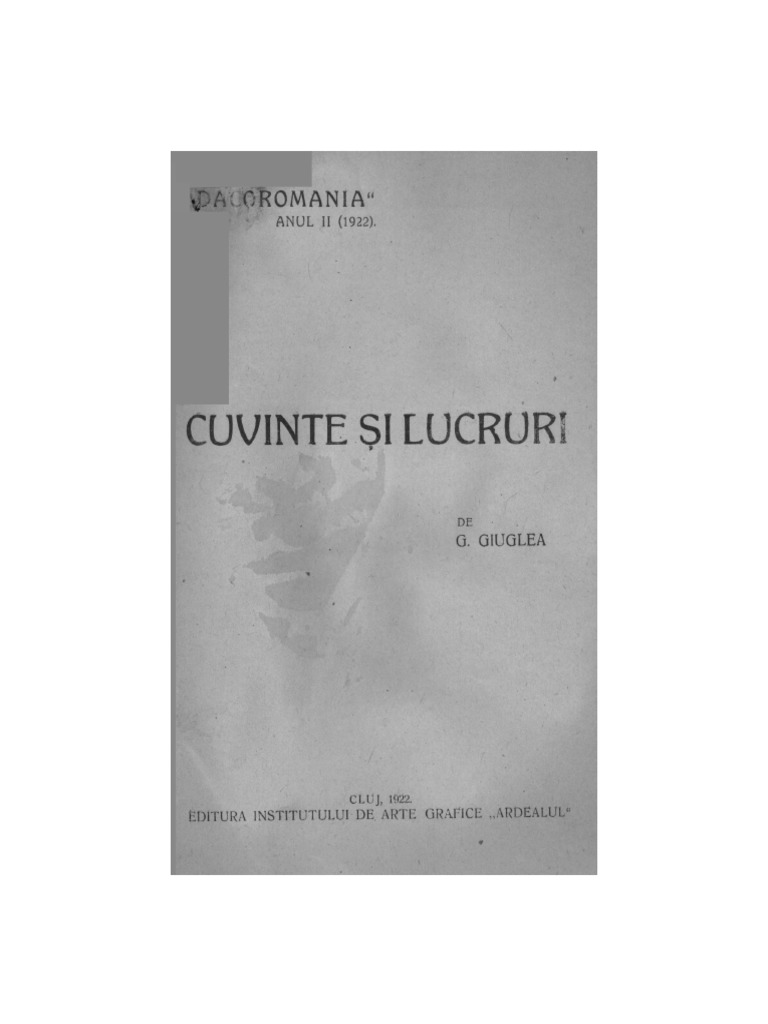 Cuvinte Si Lucruri | PDF