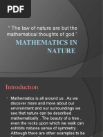 Mathematics in Nature