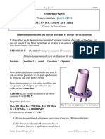 TC - 05 - 01 - 16 Page 1 Sur 5 ENSIL. Examen de RDM Tronc Commun - Janvier AUCUN DOCUMENT AUTORISE Durée - 1h30 Maximum