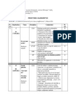 Planificare Calendaristica - Clasa Pregatitoare