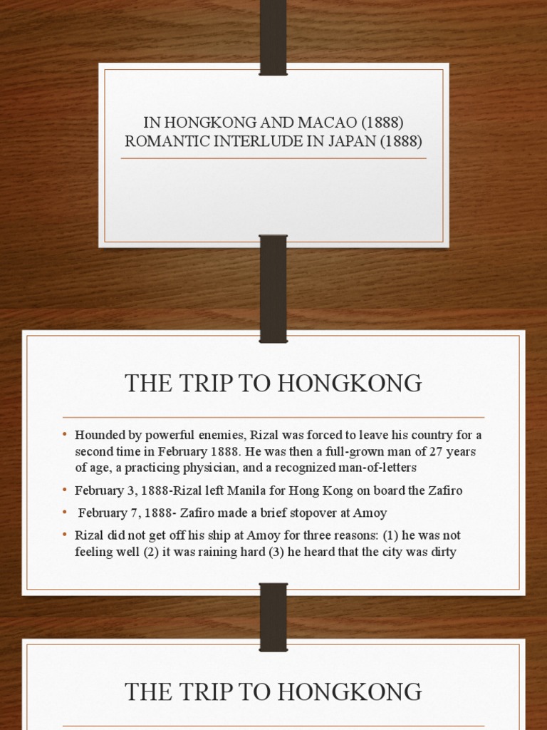 Rizal's Journey to Hong Kong and Macao | PDF