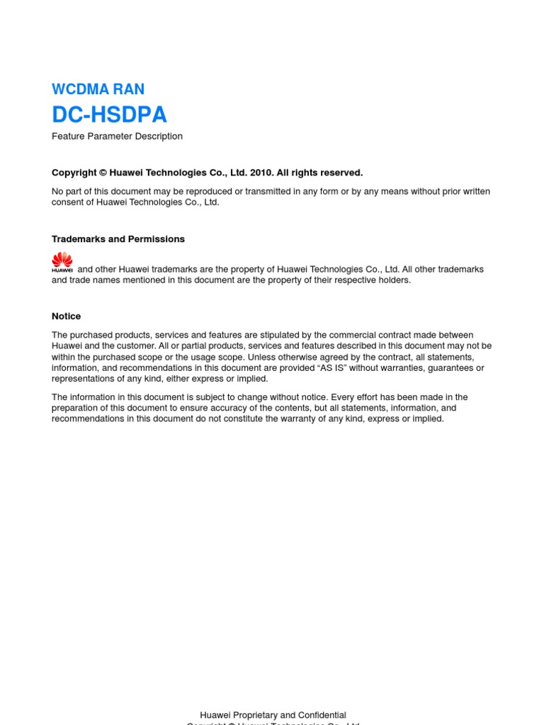 Huawei DC-HSDPA | PDF