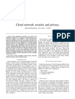 Cloud Network Security and Privacy