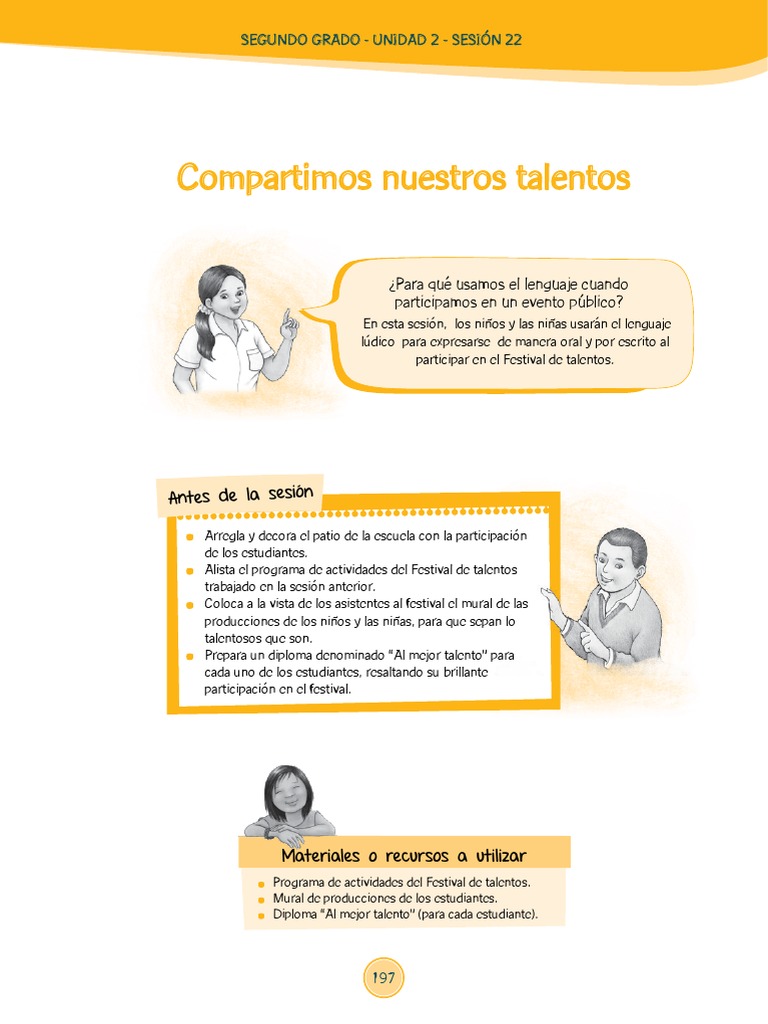 2do Unidad02 Sesion22 Compartimos Nuestros Talentos | PDF
