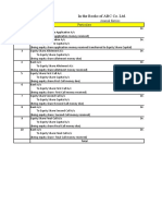 ABC Co. Ltd. journal entries for share capital