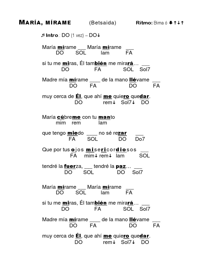 María, mírame: Letra y significado | PDF