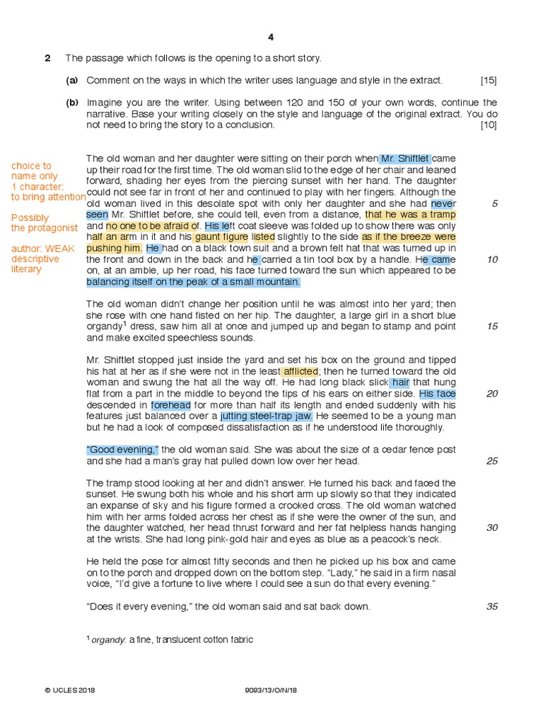 As a level english language 9093 13 paper 1 passages pdf