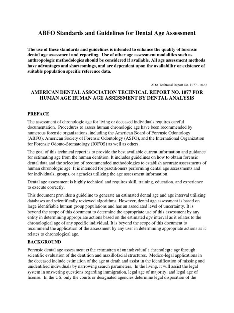 ADA Technical Report No. 1077 July 2020. 02 2021 PDF Human