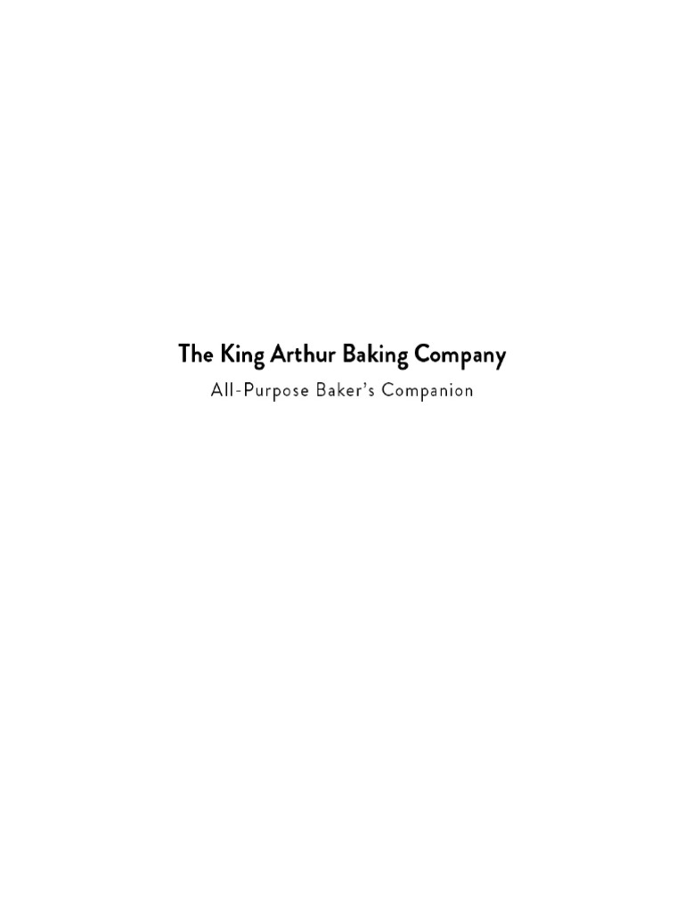 The King Arthur Flour AllPurpose Bakers Companion PDF Pancake