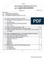 CLASS XI (COMPUTER SCIENCE) HALF YEARLY QP Jaipur Region