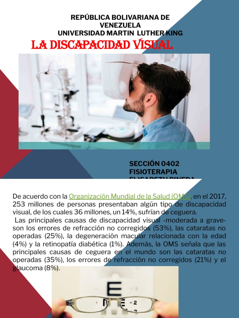 Causas de la Discapacidad Visual | PDF | Ojo humano | Percepción visual