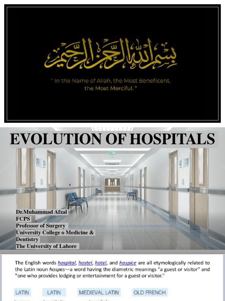 Evolution of Hospitals PDF Hospital Medicine