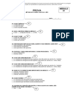 Provas de Todos Os Módulos - MTS - 01 A 05