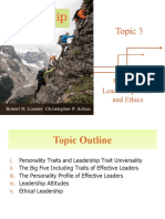 Topic 3 Chapter 2 Leadership Traits and Ethics