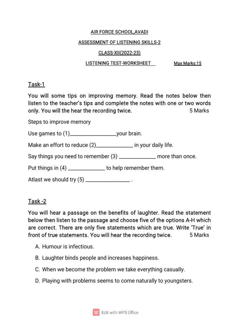 Asl listening task 02 pdf