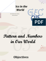Module 01 - Patterns and Numbers
