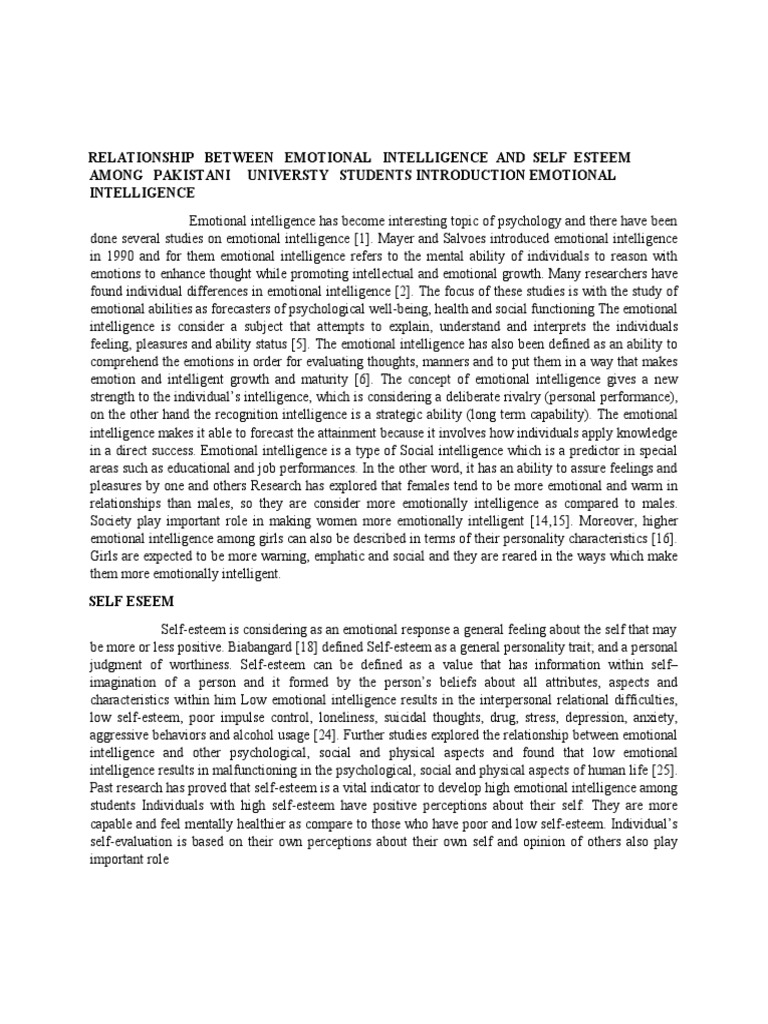 Wa0001. | PDF | Self Esteem | Emotional Intelligence
