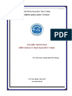 Tài Liệu Giảng Dạy Môn Tâm Lý y Học - Đạo Đức y Học - ThS. Huỳnh Minh Như Hương - 1368855