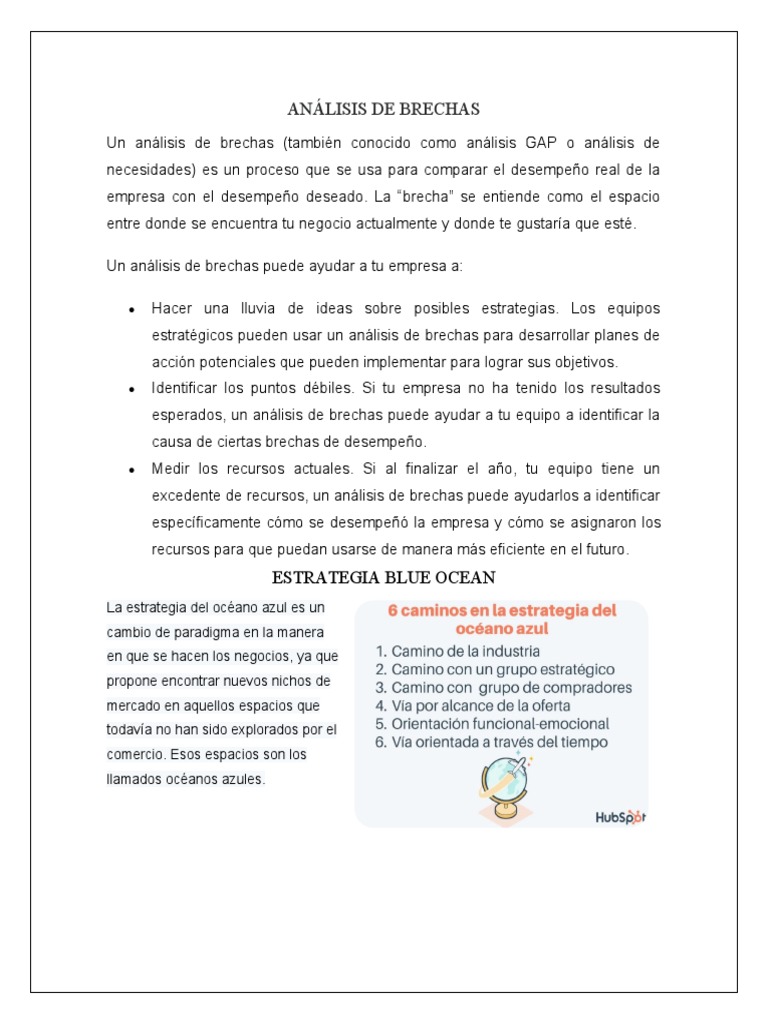 Análisis de Brechas en el Mercado | PDF | Mercado (economía) | Business