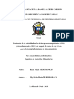 Escuela de Formación Profesional de Industrias Alimentarias: Porcellus) Congelado Durante Su Almacenamiento