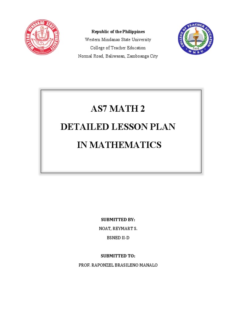 Math Lesson Plan Grade 6 | PDF | Lesson Plan | Mathematics