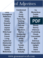 List of Adjectivess