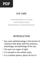 Eye Care Introduction