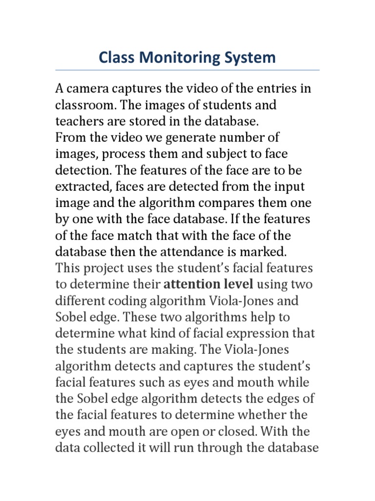 Class Monitoring System PDF