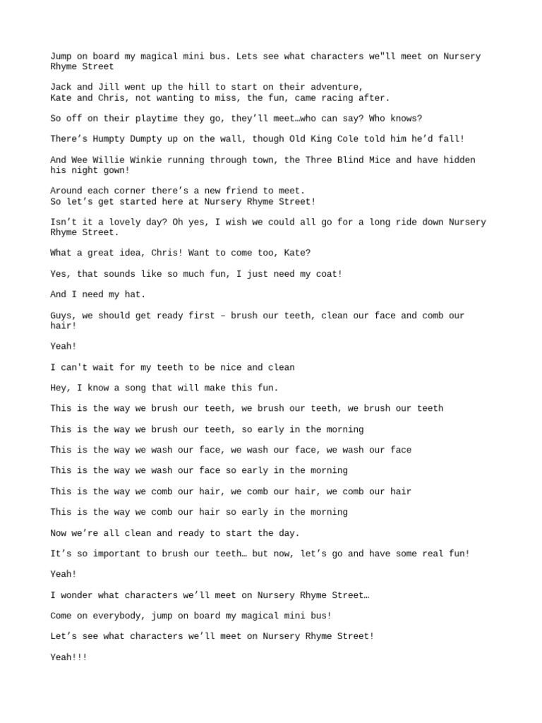 (English) Nursery Rhyme Street Nursery Rhymes MUSICAL For Children