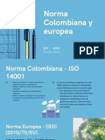 Norma Colombiana y Europea