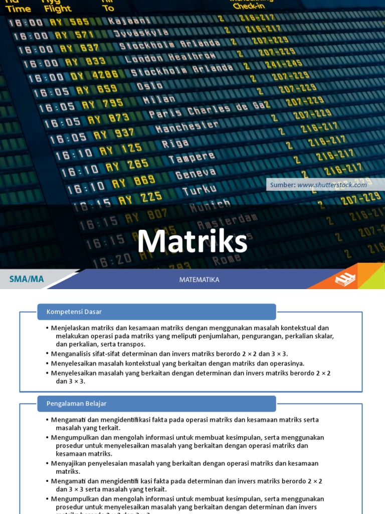 Materi Matriks Kelas 11 dan Mind Map | PDF | Metode & Bahan Ajar ...