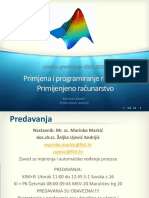 Primjena I Programiranje Računala Primijenjeno Računarstvo: Uvodno Predavanje 2022-2023