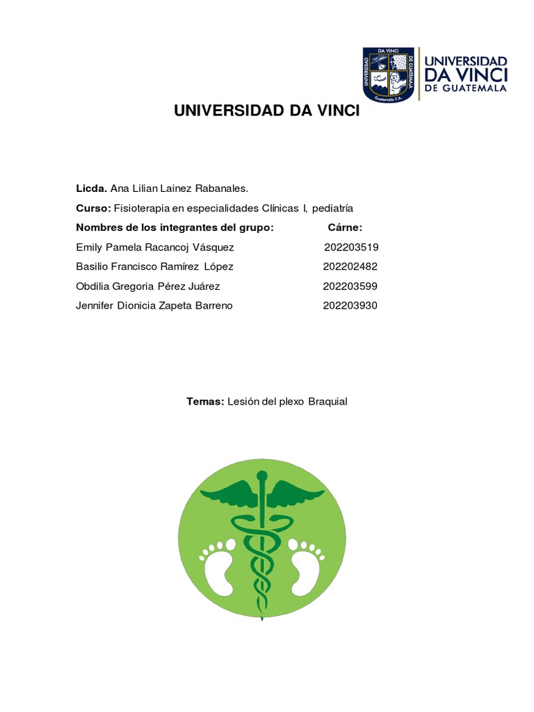 Lesión Del Plexo Braquial Pdf Hombro Sistema Nervioso