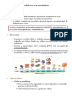 A Célula e Os Seus Constituintes - Resumo