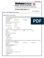8 - Class Intso Work Sheet - 3 - Linear Equations