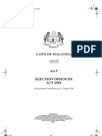 Law Act 5 Election Offences Act 1954